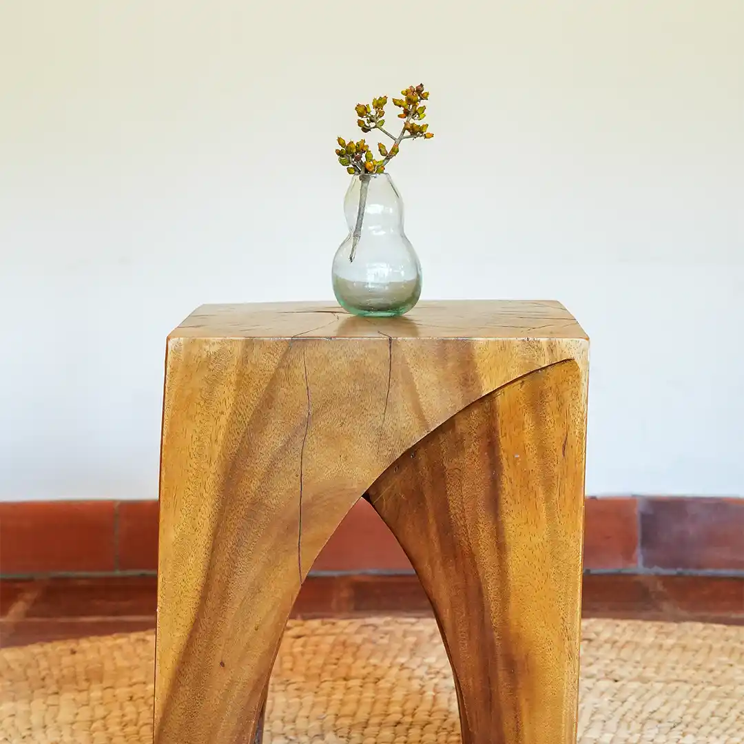 Hardwood side stool