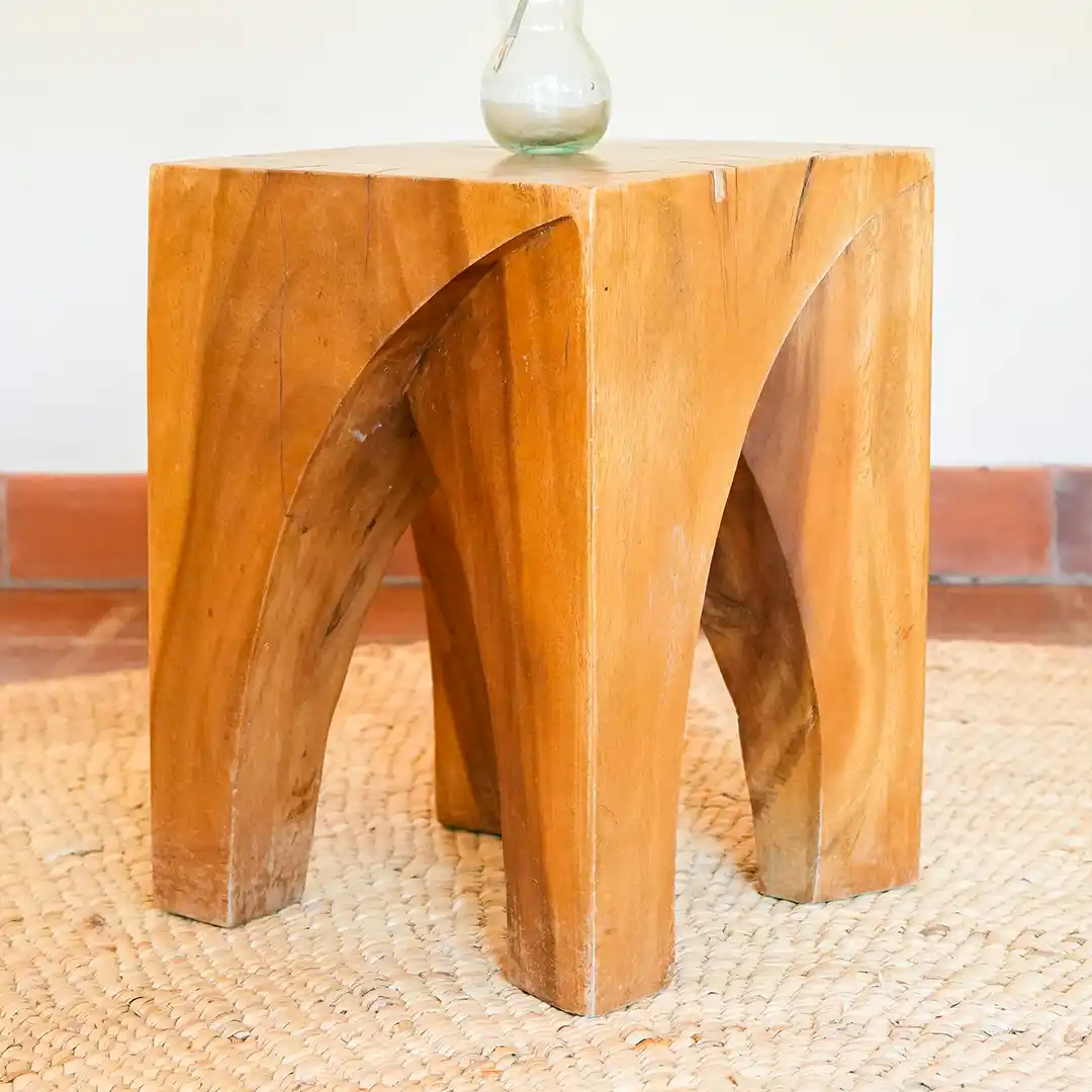 Hardwood side stool