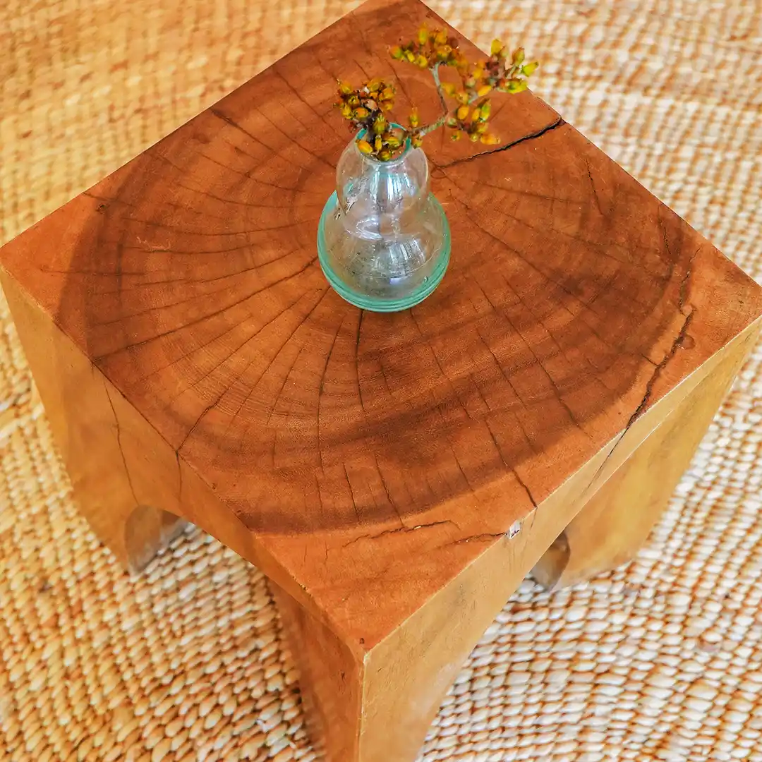 Hardwood side stool