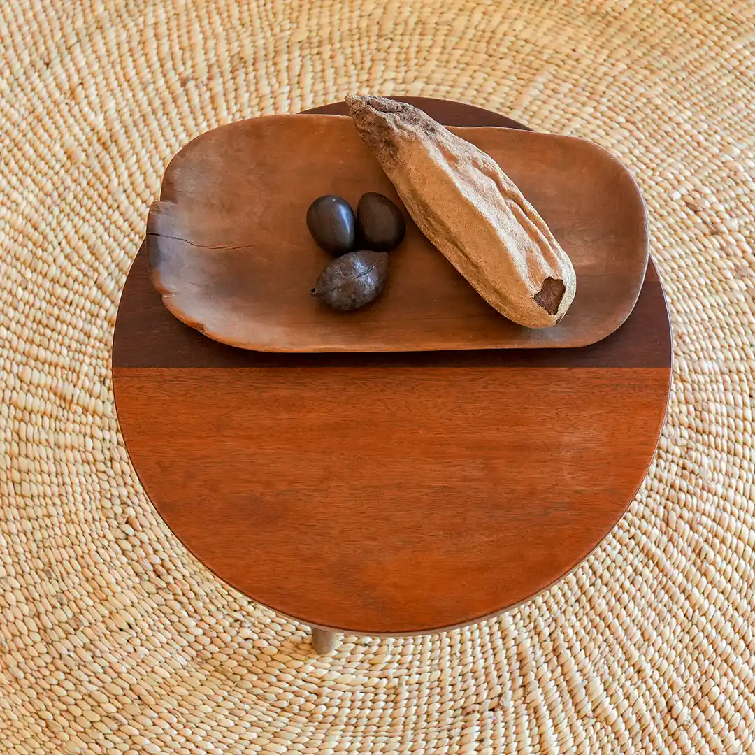 Low mahogany side table