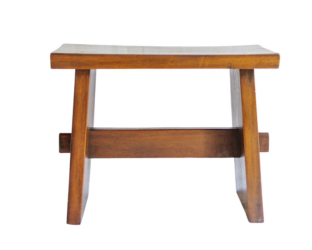 Low Mahogany Stool